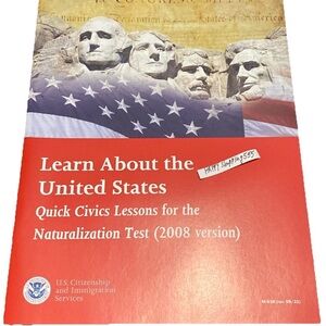 Learn About the United States Booklet, new,for naturalization test